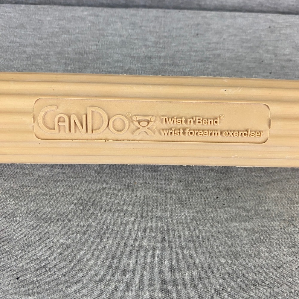 CanDo Twist n Bend Wrist Forearm Exerciser Tan Therapy Bar
